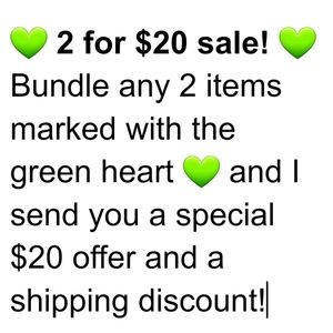 COPY - 💚 2 for $20 green heart sale